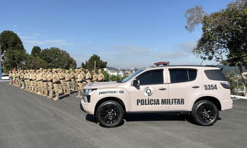 Polícia Militar de SC comemora 191 anos em solenidade com homenagens em Mafra